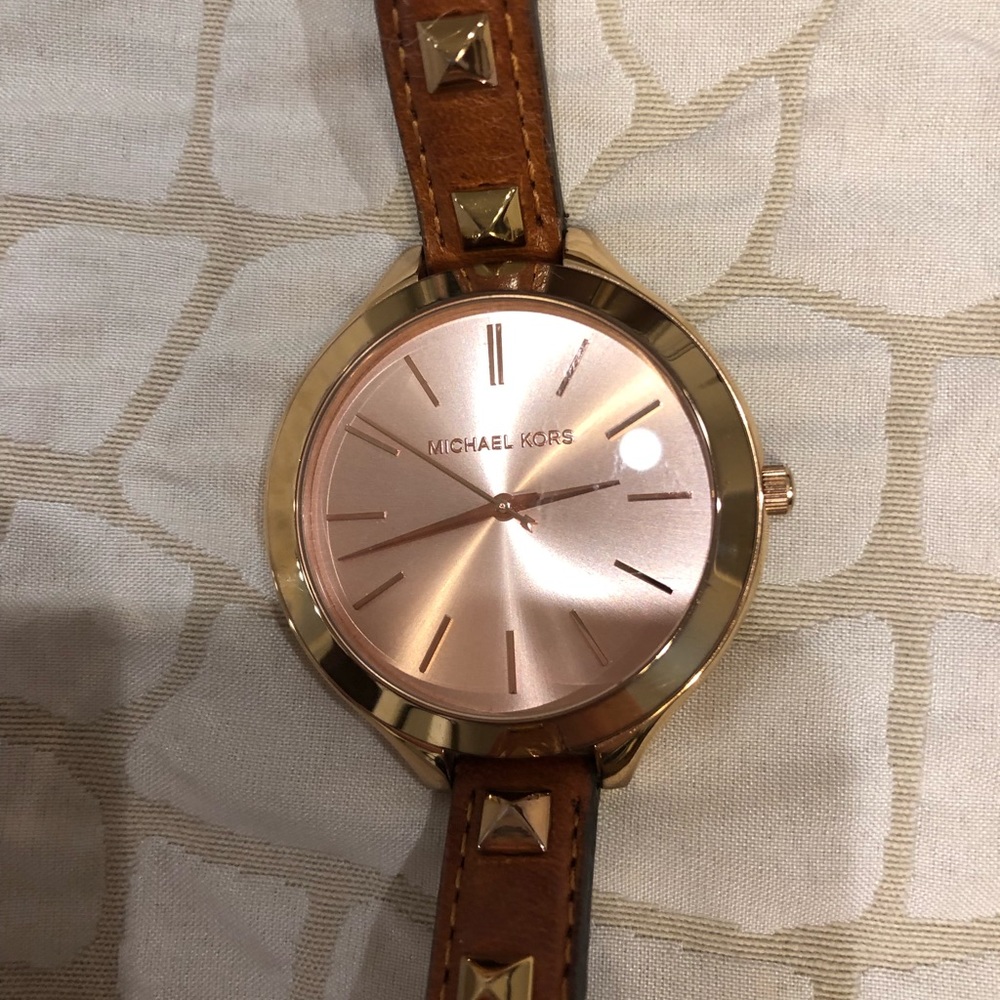 Michael Kors studded wrap around watch